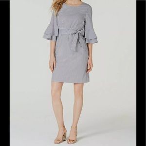 ⚡️SALE⚡️NWT Pappagallo Striped Tiered-Ruffle Sleeve Dress